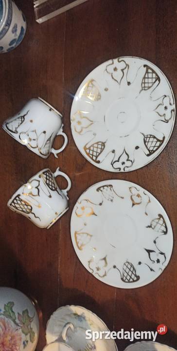 Filiżanka biało złota Bez sygnatury Gdańsk