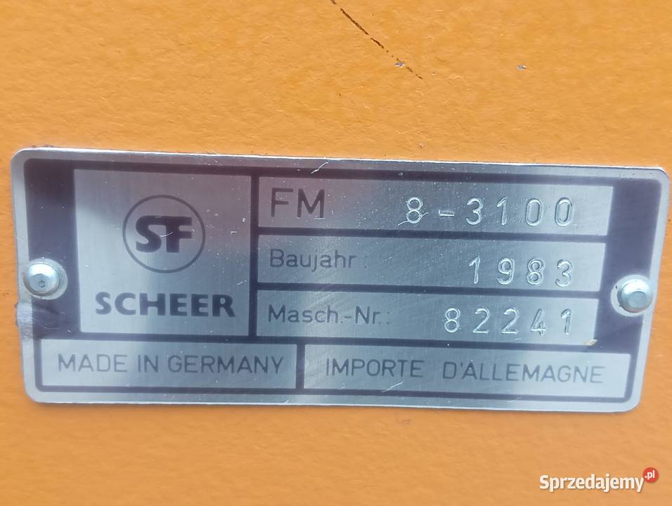Piła do okleiny SCHEER 3100 pomorskie Wejherowo