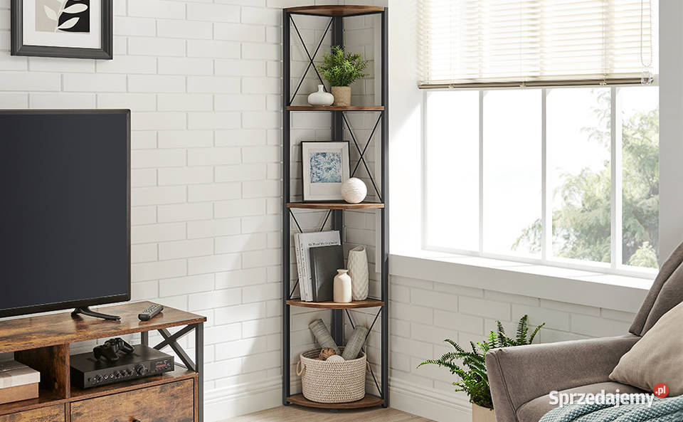 Regał 5poziomowy narożny LOFT śląskie Czeladź