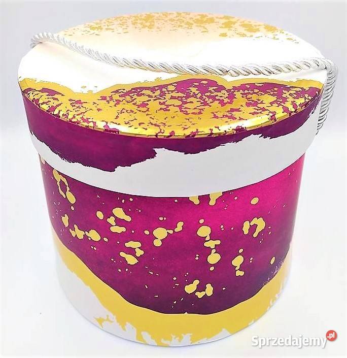 Pudełko kartonowe złotoróżowe FLOWER BOX BH1632 Poznań