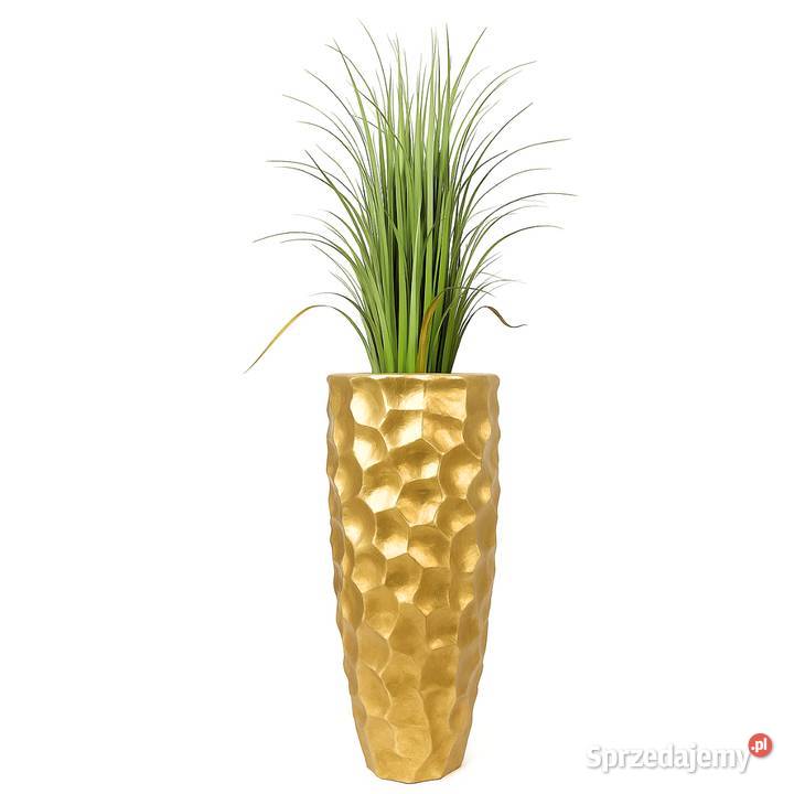 Złota donica perłowa muszelkowa Glamour Premium Golkowice