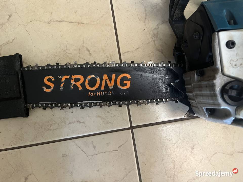 Dwie piły spalinowe Nac i Strong Piły łańcuchowe Warka
