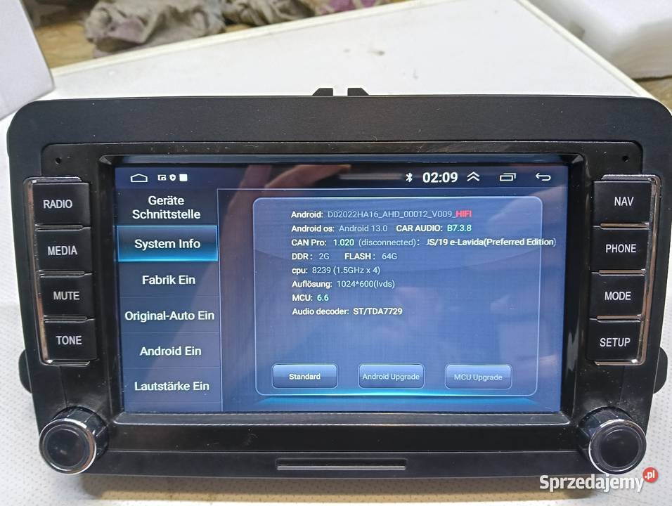 Radio 2 Din Android Volkswagen