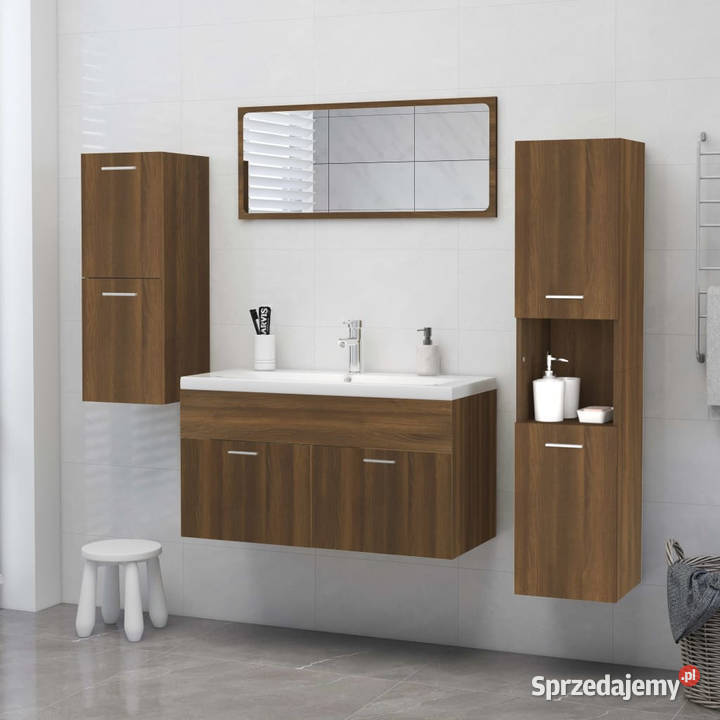 Szafka łazienkowa brązowy dąb 30x30x130 WM815641 mazowieckie Warszawa sprzedam