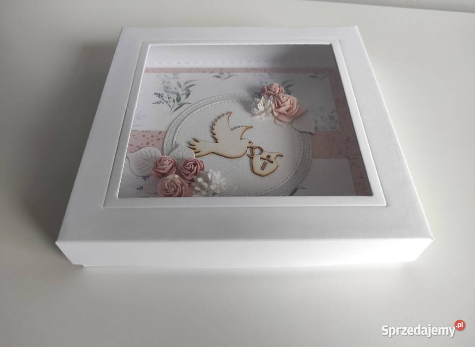 Kartka ręcznie robiona na Chrzest Święty w Łódź