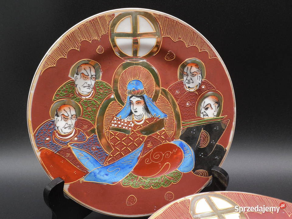 Talerzyki deserowe Satsuma Japonia 5 wielkopolskie Raszków