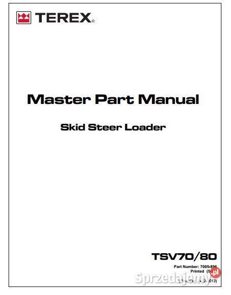 TEREX TSV70 TSV80 katalog częsci zamiennych sprzedam