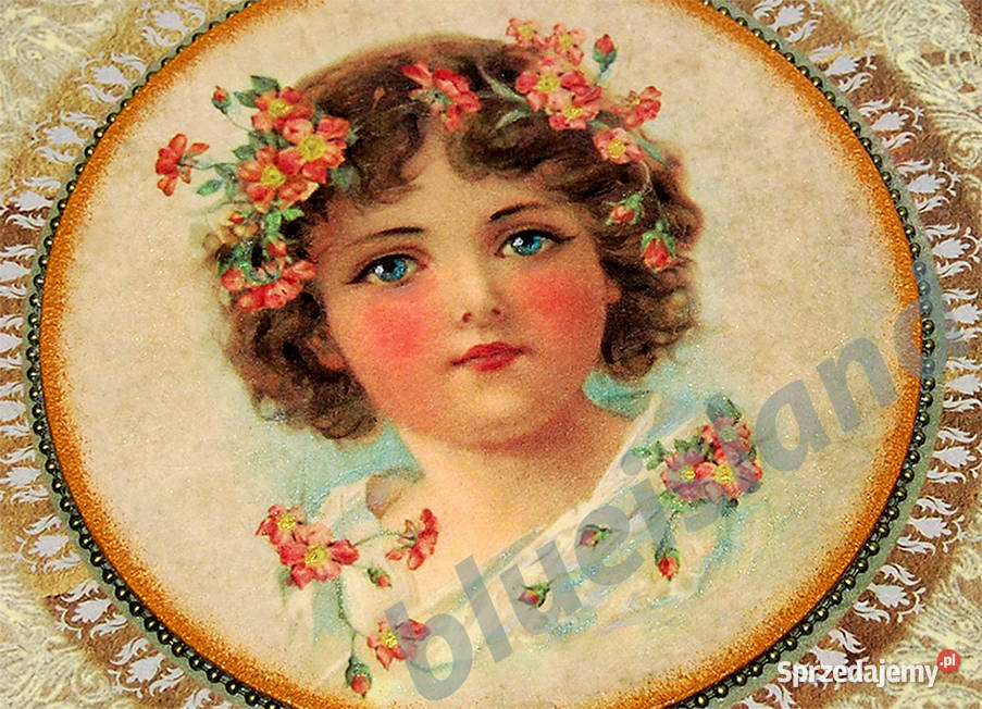 SZKATUŁKA pudełko drewniane VICTORIAN GIRL 20x20 Bydgoszcz