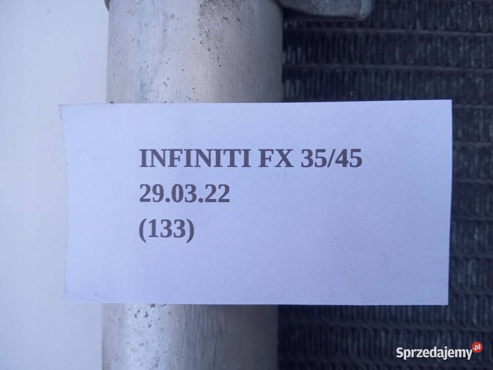 CHŁODNICA KLIMATYZACJI INFINITI FX35 FX45 Ogrzewanie, wentylacja i klimatyzacja Ogrzewanie, wentylacja i klimatyzacja