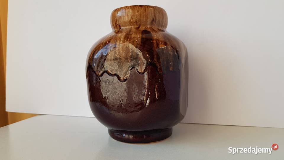 Ceramiczny naciekowy wazon Bera Reflex ceramika śląskie Dąbrowa Górnicza