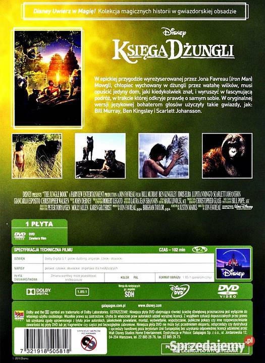 KSIĘGA DŻUNGLI DISNEY UWIERZ W MAGIĘ FABULARNY pełne Kalisz