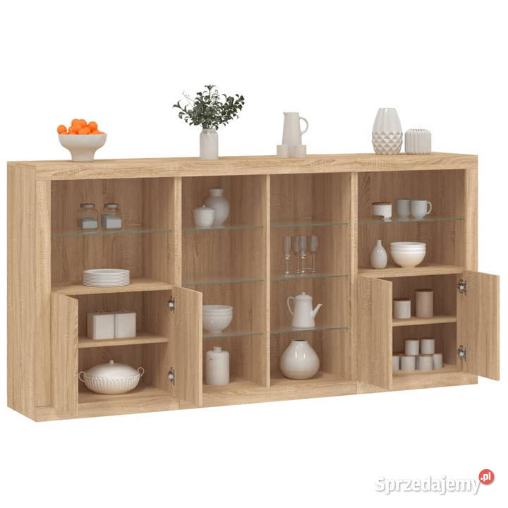 Szafka z oświetleniem LED dąb sonoma 202x37x100 mazowieckie