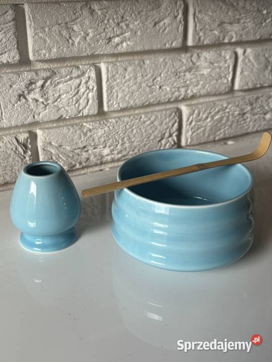 Niebieski zestaw do matcha 4 elementy niebieski Zaparzacze i kawiarki Gdańsk