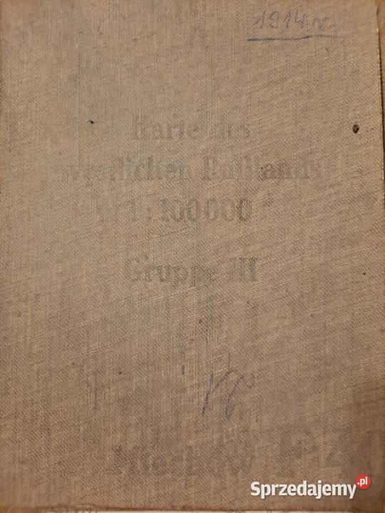 MAPA 1914 Królestwa Pruskiego Miechów i 100000 Kraków sprzedam