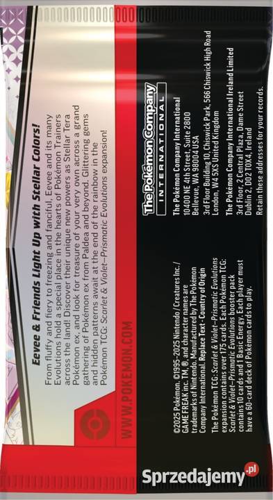 Karty Pokmon TCG Prismatic Evolutions Booster