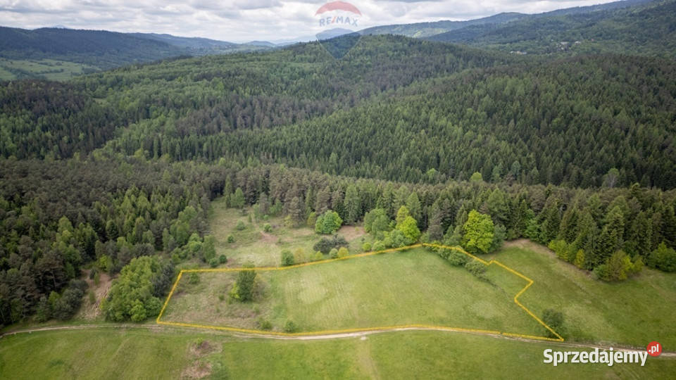 Piękna działka z widokiem na Babią Górę Krzeszów