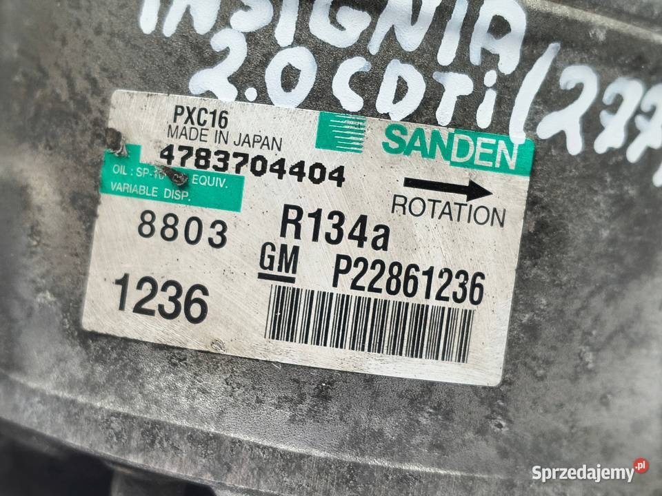 SPRĘŻARKA KLIMATYZACJI Opel Insignia A 20 CDTI Chełm sprzedam