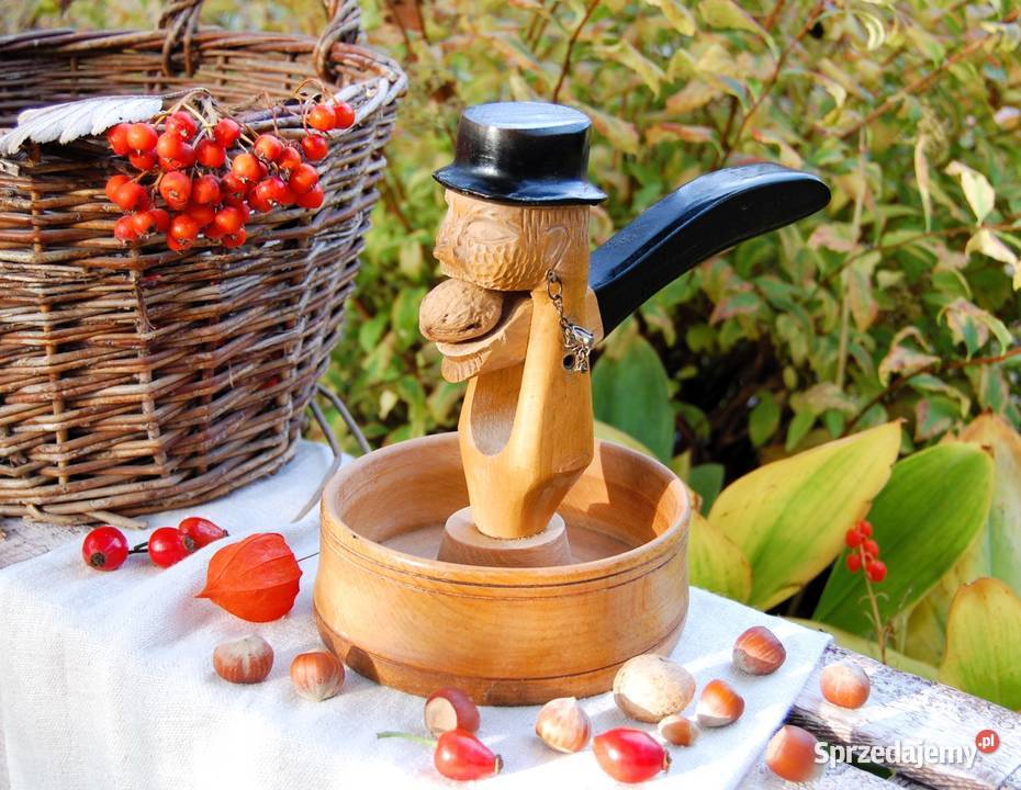 Straszny dziadunio Drewniany rzeźbiony dziadek lubelskie