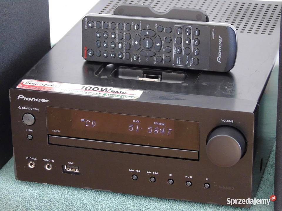Wieża Pioneer pilot USB mp3 CD RDS AUX kol Jasło