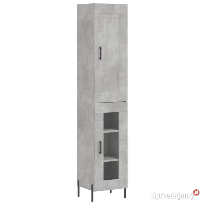 Wysoka szafka szarość betonu 345x34x180 Warszawa sprzedam