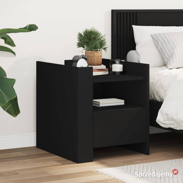 Szafka nocna czarna 45x50x50 materiał mazowieckie Warszawa