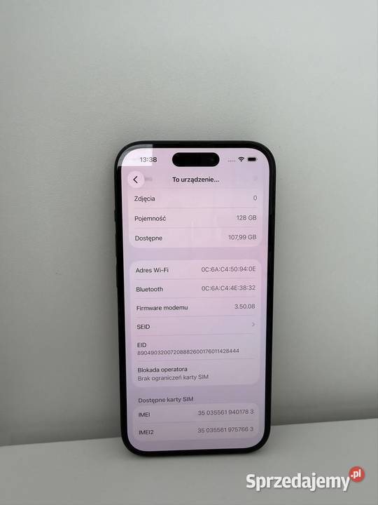 iPhone 15 128GB Czarny 100 Kondycja wielkopolskie Kalisz