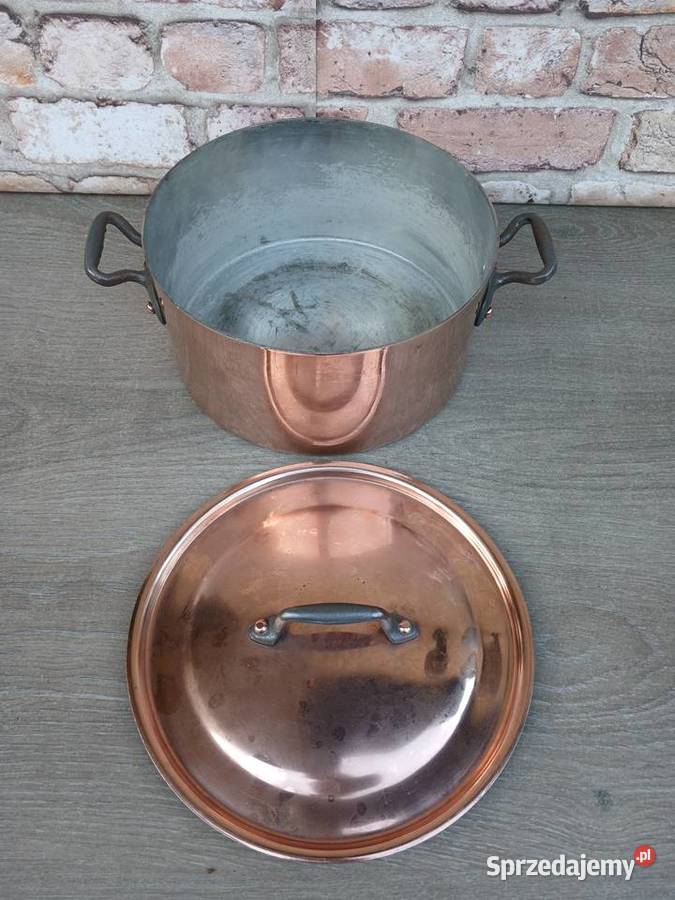 Miedziany garnek z pokrywką poj 4 litry Warszawa