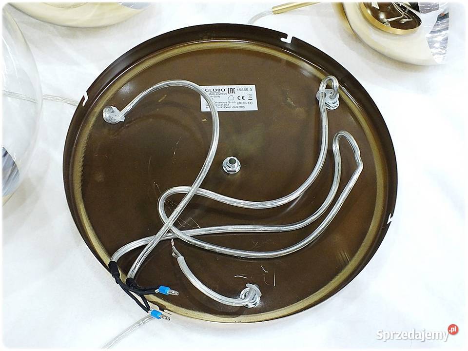 LAMPA wisząca 3 Złote Kule GLOBO Żyrandol VARUS lubuskie