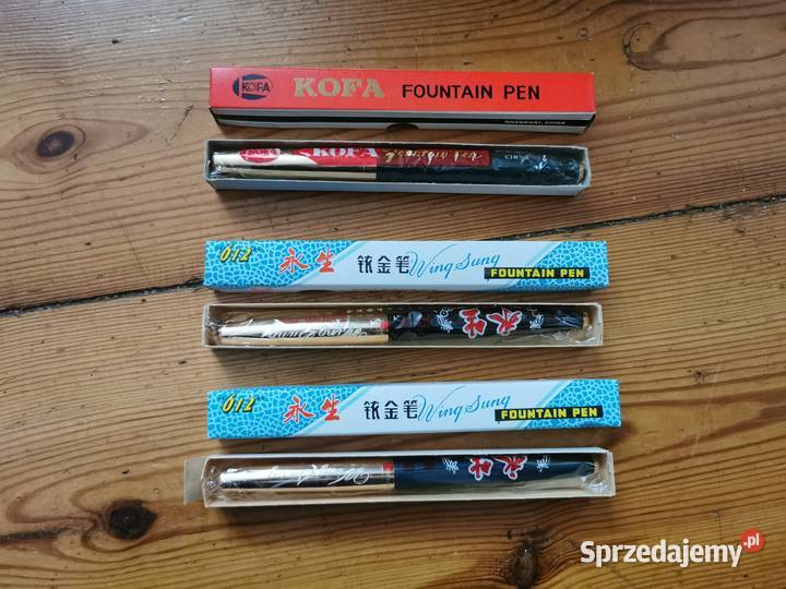 Chińskie pióra wieczne PRL nowe dziewicze Lębork