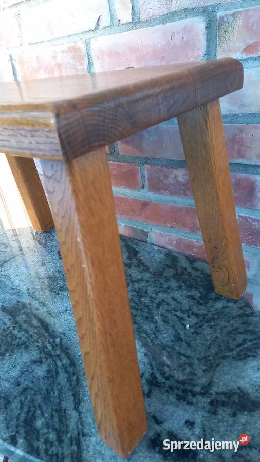 Stolik dębowy kawowy Boczny Kwietnik Stojak na