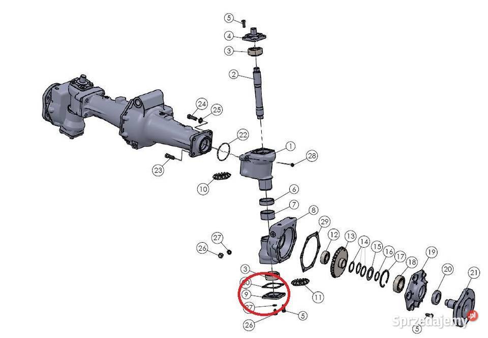 Dekiel dolny zwolnicy przedniej Mitsubishi VST Tajęcina