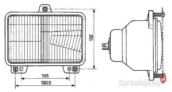 Element optyczny reflektora prostokątny Kamionna sprzedam
