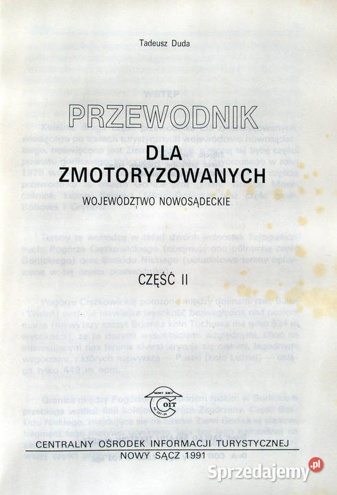 Województwo nowosądeckie przewodnik Rok wydania 1992 Limanowa