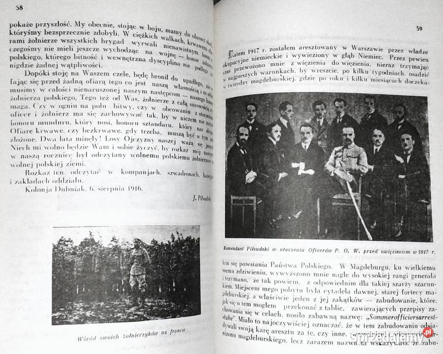 Józef Piłsudski o sobie z pism rozkazów i Kultura i Rozrywka lubelskie Chełm sprzedam