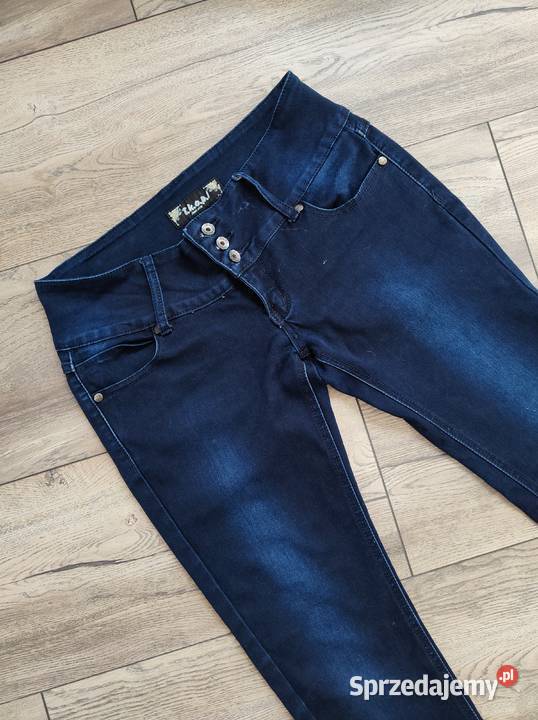 Damskie spodnie dzinsowe Rurki 42 niebieski Jasło sprzedam