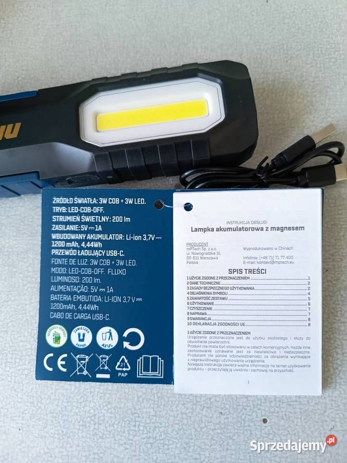 Lampa lampka warsztatowa akumulatorowa z Kędzierzyn-Koźle sprzedam