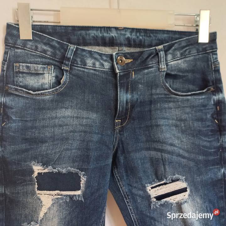 Spodnie damskie Jeans ciemny r 38 Dziury NOWE Spodnie podlaskie Białystok