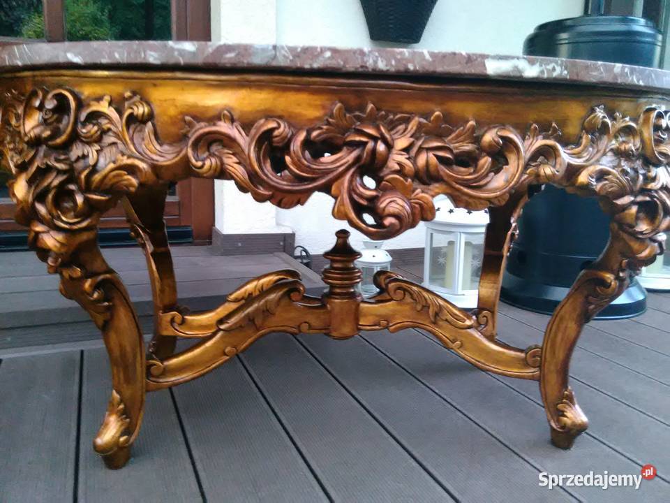 Stolik Barokowy Rzeźbione Antyk UNIKAT Kluki