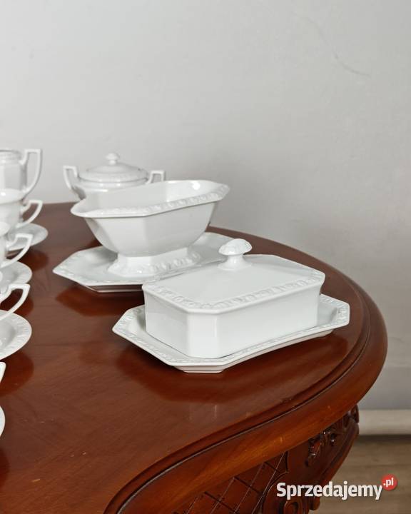 Zestaw porcelany Rosenthal biała Maria 10 osób Porcelana i szkło