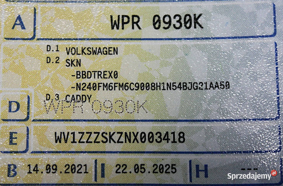 Volkswagen Caddy SalonPL FV23 Hak Lane Assist garażowany Caddy Sokołów