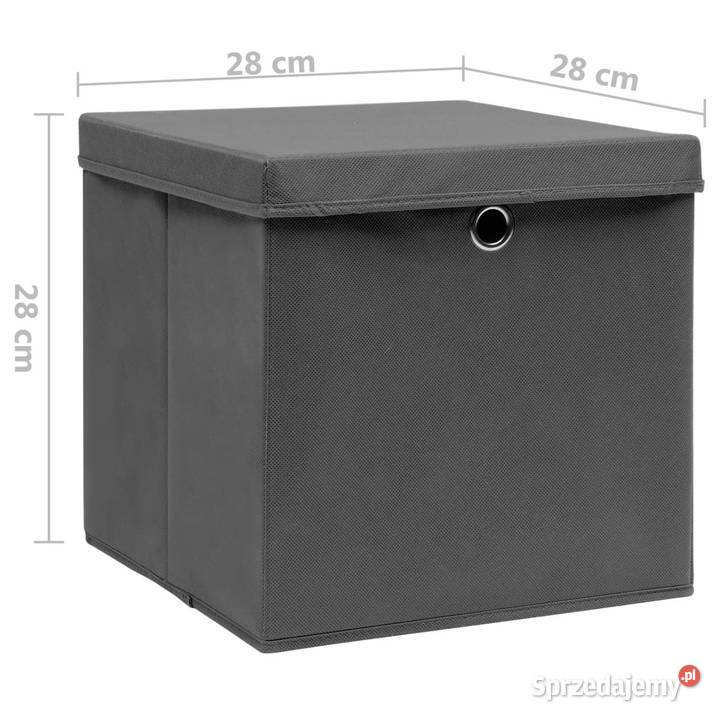 Pudełka z pokrywami 4 28x28x28 szare WM325192 Warszawa sprzedam