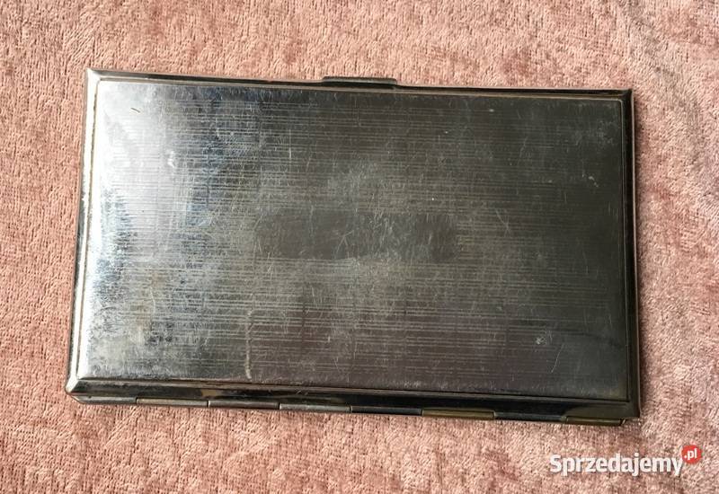 Papierośnica stara angielska chromowana