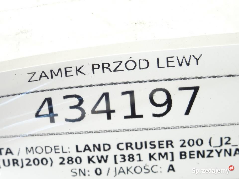 ZAMEK PRZÓD LEWY TOYOTA LAND CRUISER J20 Kombi osobowe podkarpackie