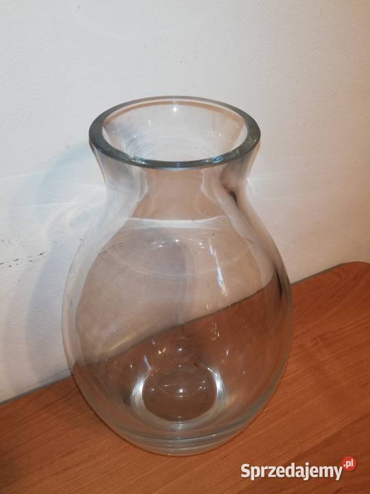 Szklany wazon grube szkło Ceramika i szkło Ceramika i szkło Warszawa