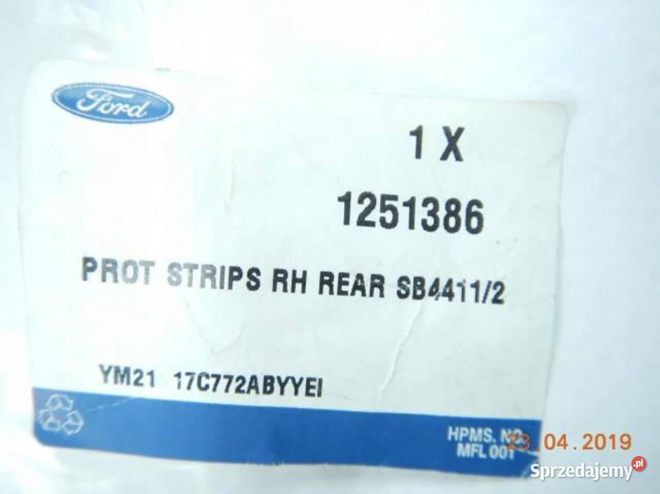LISTWA ZDERZAKA PRAWY TYŁ FORD GALAXY 0006 Listwy i nakładki