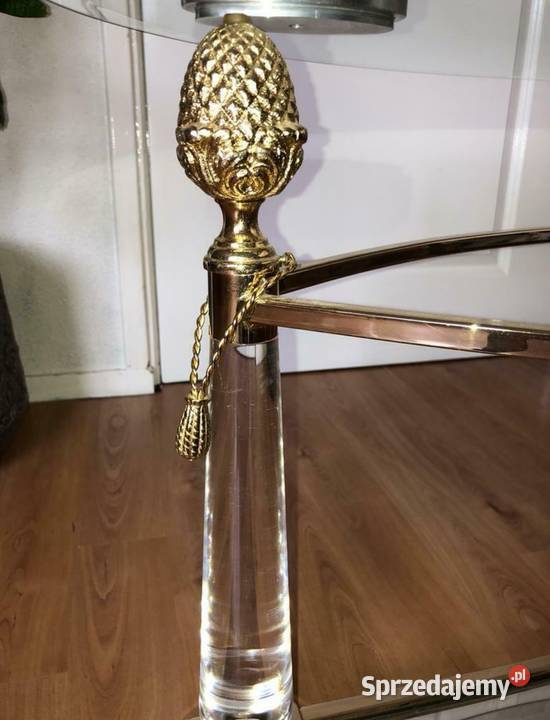 Stolik kawowy VERSACE pozłacany