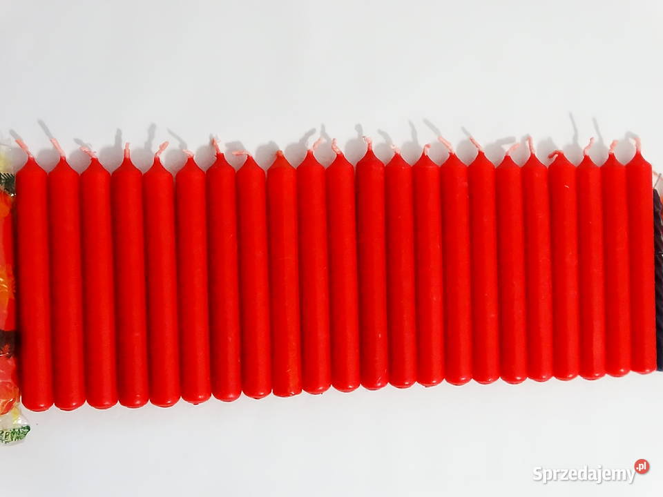 Zestaw czerwonych świec dekoracyjne nowe 31 Biłgoraj