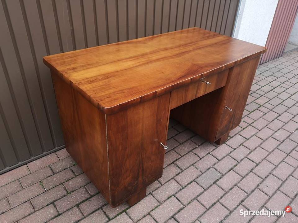 Biurko ARTDECO Orzech Zgrabne Stare Antyk