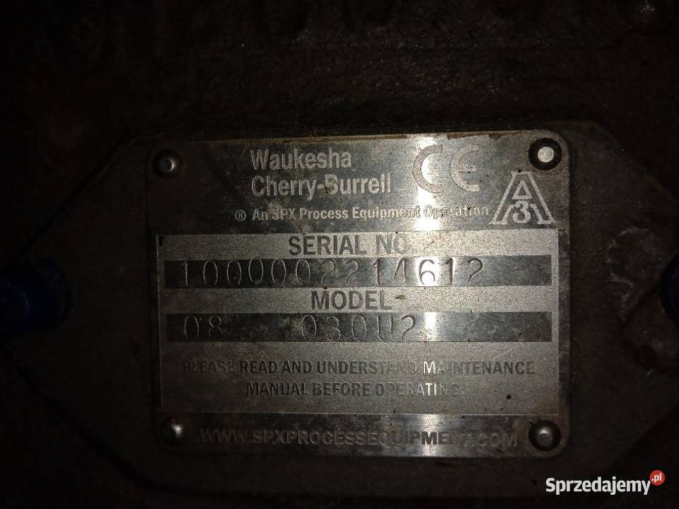 Pompa krzywkowa Waukesha 030 U2 Miejsce Piastowe sprzedam