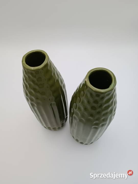 Wazony ceramiczne w kolorze zielonym Wazony wielkopolskie Leszno